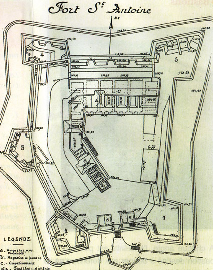 Plan du fort à sa construction.